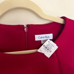 Calvin klein red sheath dress